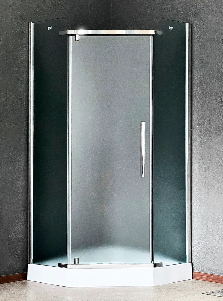 Душевой уголок Royal Bath TR 90х90 профиль хром стекло рифленое  RB90TR-C-CH - 1