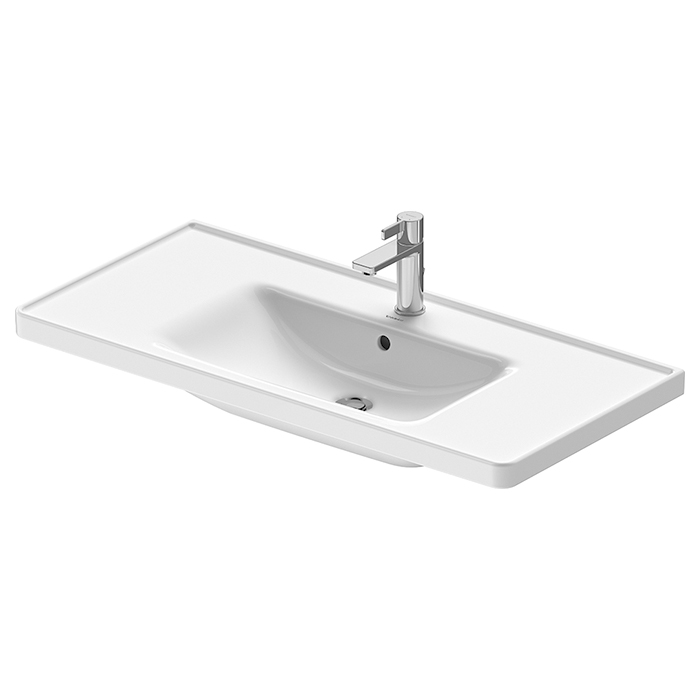 DURAVIT (D-Neo) Умывальник 1005 x 480 мм, с переливом, с отверстием для смесителя, белый 2367100000 - 0