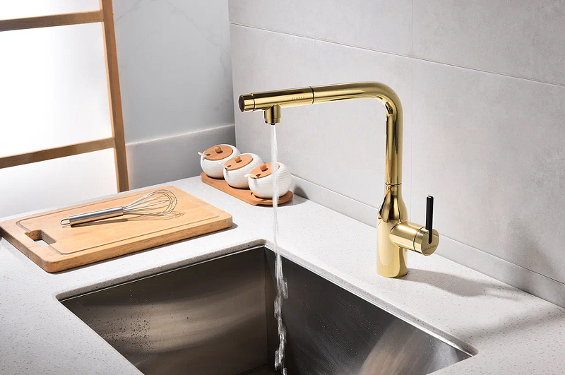 Смеситель для кухни Paulmark Viper золото Vi213105-G - 9