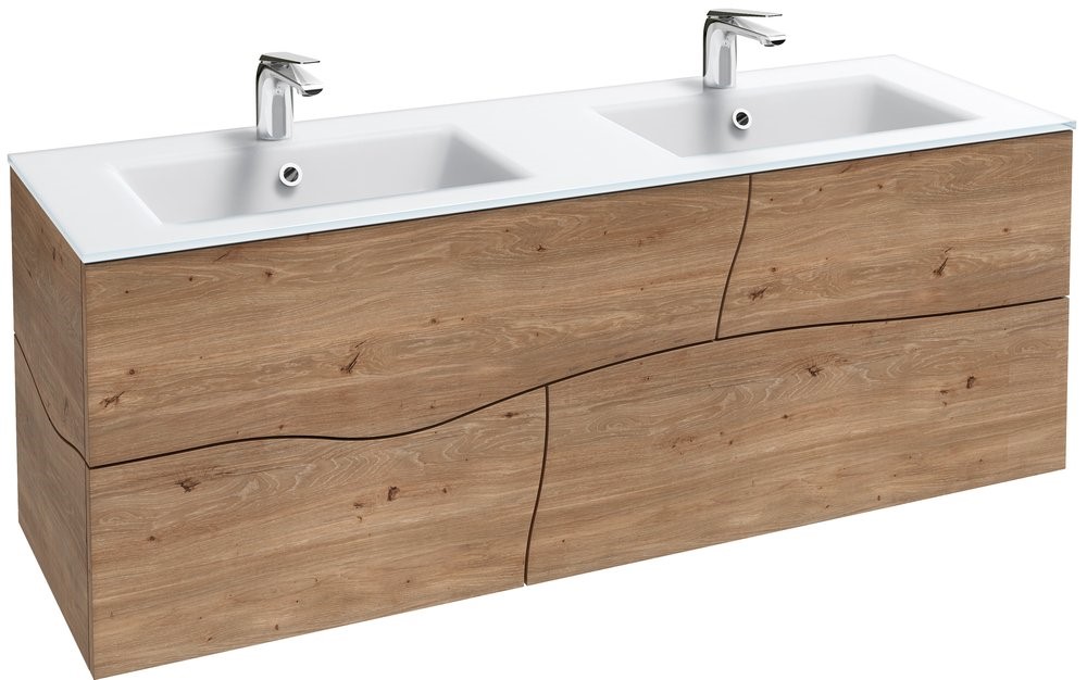 Раковина мебельная двойная Jacob Delafon Sherwood 140 белый матовый EB1832RU-DE1 - 3