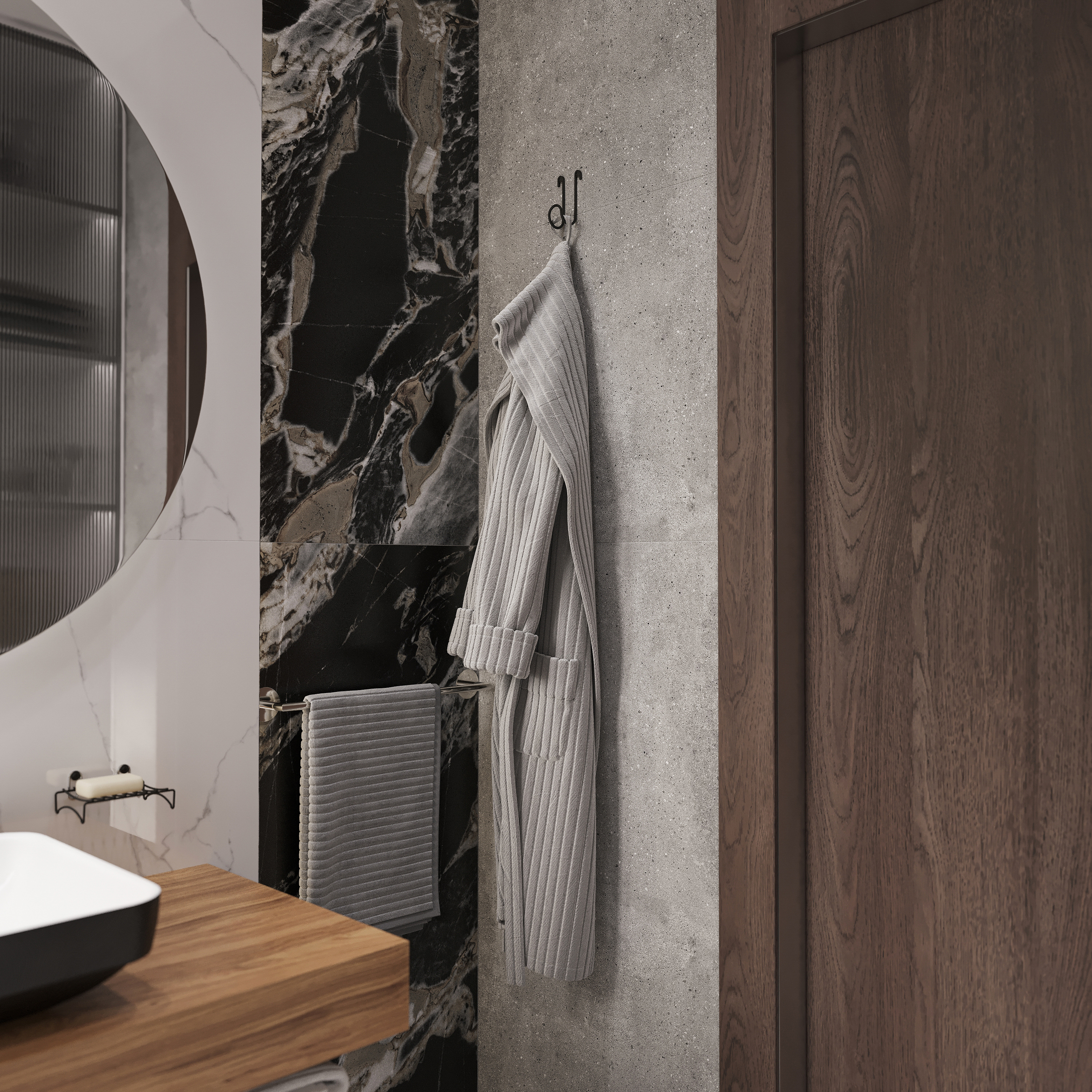 Крючок DIWO Смоленск П16540 одинарный, черный муар - 1