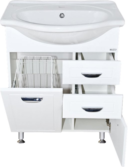 Тумба для комплекта Misty Дрея 65 2 ящика, с бельевой корзиной Э-Дре01065-01К2Я - 5