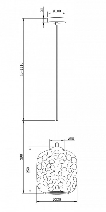 Подвесной светильник Maytoni Dolce MOD001PL-01CFL - 3