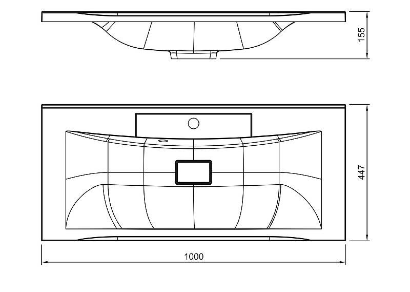 Мебельная раковина Opadiris Прима 100 белая 10.010.01000.001 - 1