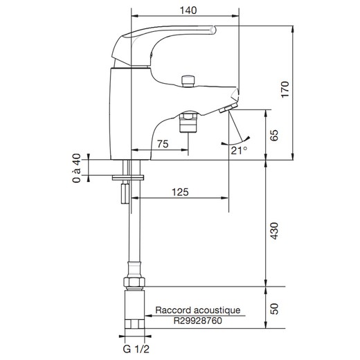 Смеситель на борт ванны Jacob Delafon Nateo хром E71250-CP - 1