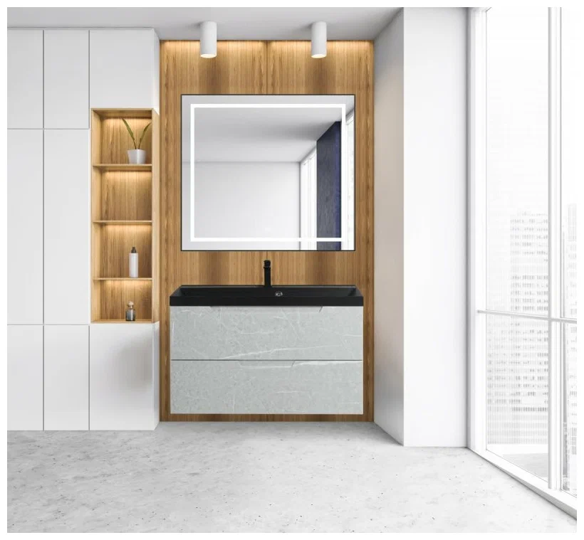 Комплект мебели BelBagno Vittoria 100 серый - 0