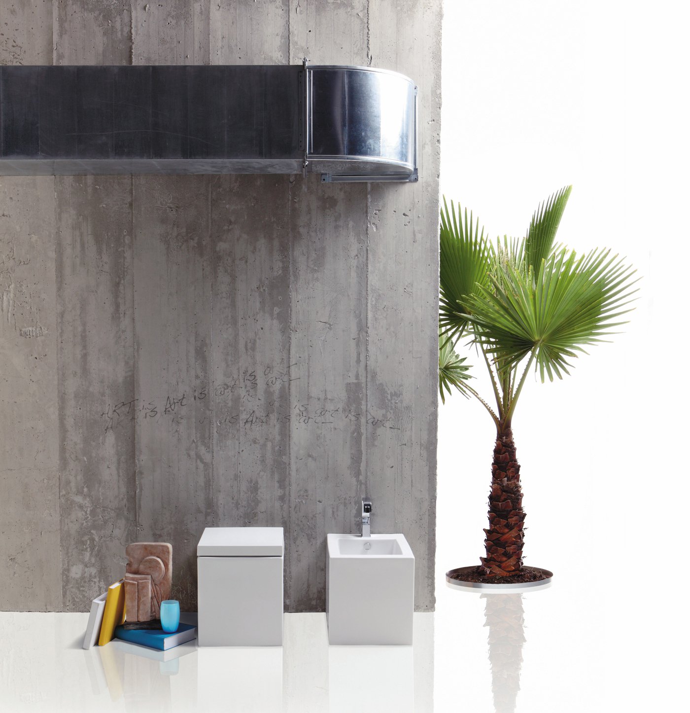 Унитаз приставной Simas Frozen с крышкой, белый (FZ01) - 3