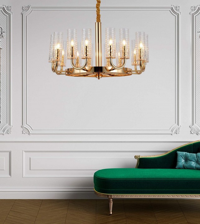 Подвесная люстра LUMINA DECO Donatti LDP 8011-16 F.GD - 1