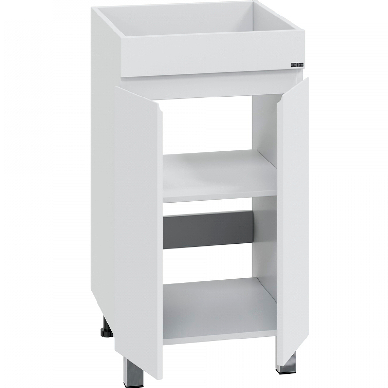 Тумба под раковину над стиральной машиной напольная Санта Марс 48 белый 700312 - 1