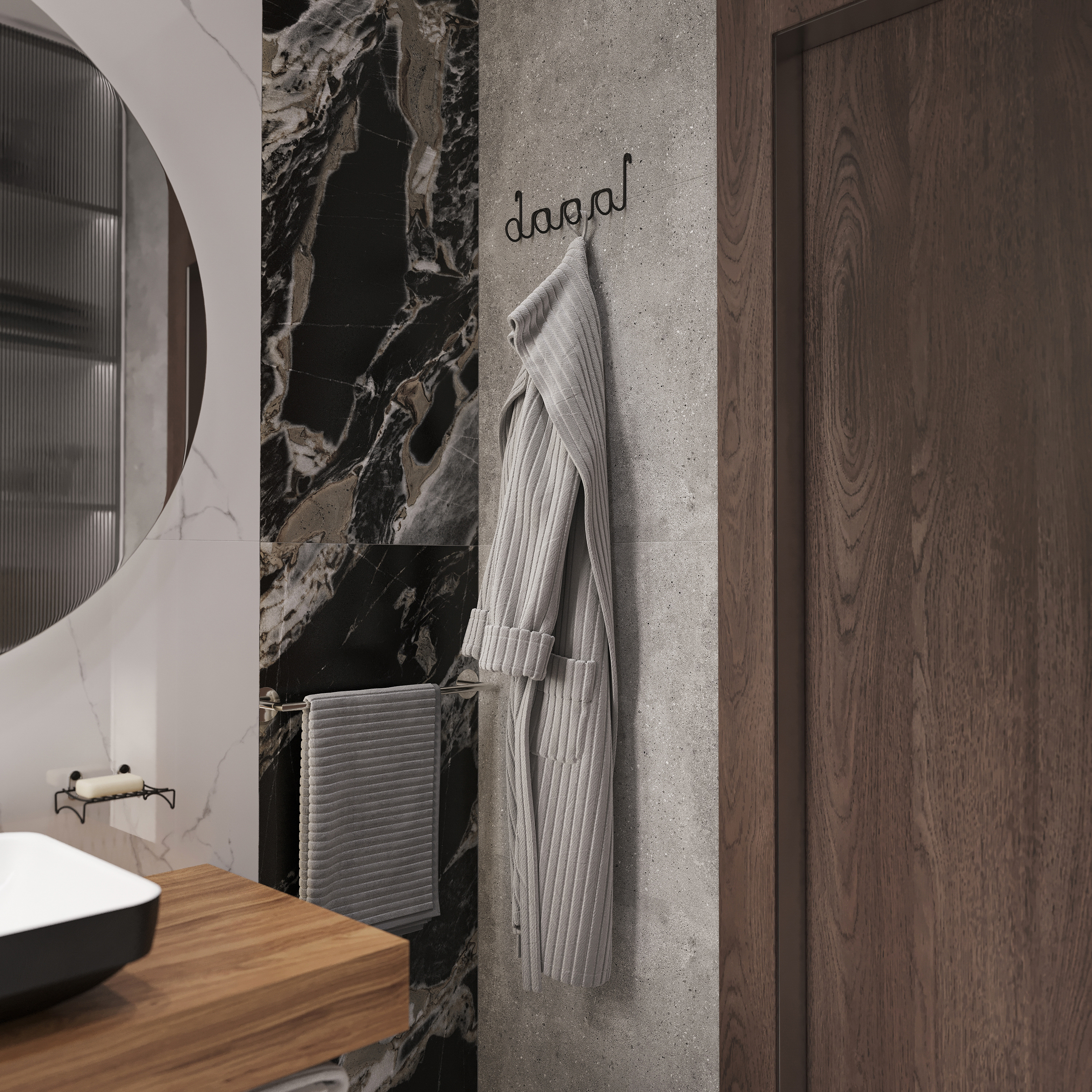 Крючок DIWO Смоленск П16543 четверной, черный муар - 1