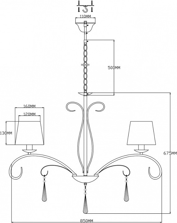 Подвесная люстра Moderli Aramco V2602-8P - 1