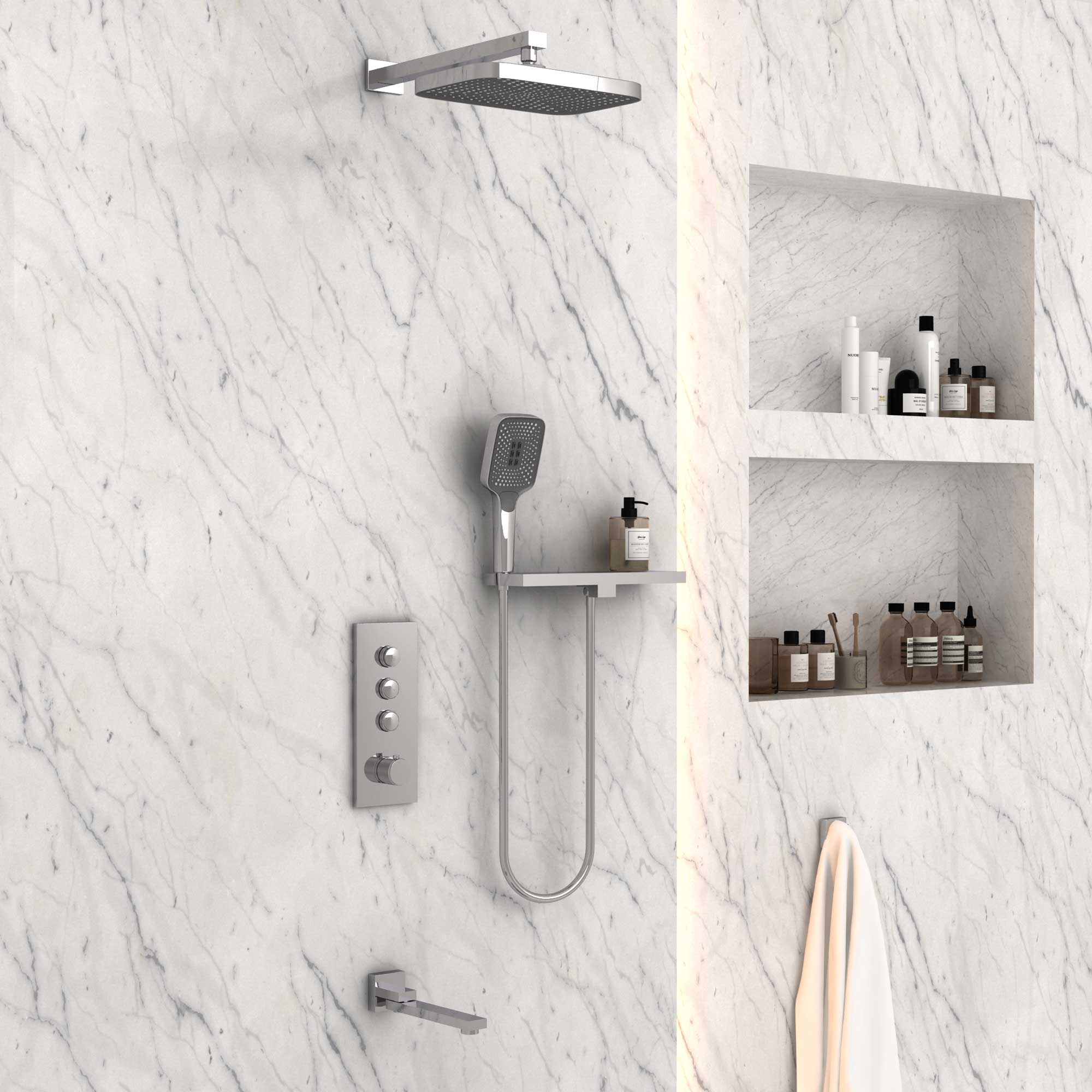 Душевой комплект Vincea с термостатом хром VSFW-431T1RCH - 2