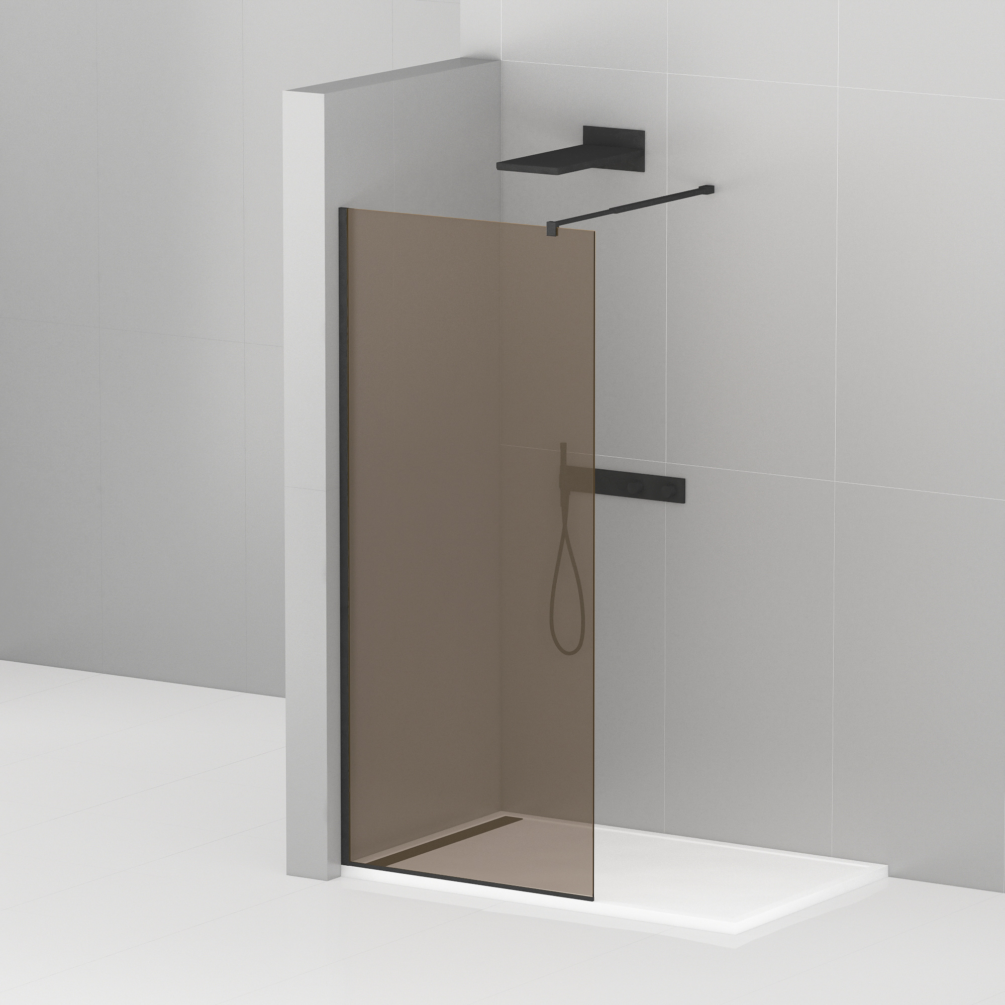 Душевая перегородка Cezares Liberta-L-1-110-BR-NERO - 0