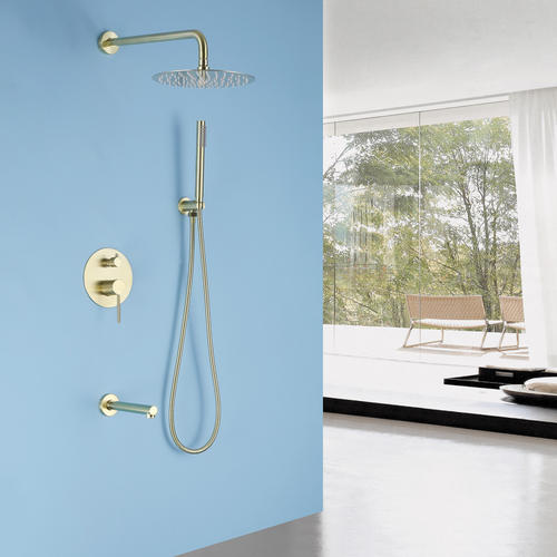 Душевая система Abber Emotion золото, матовый  AF8817G - 1