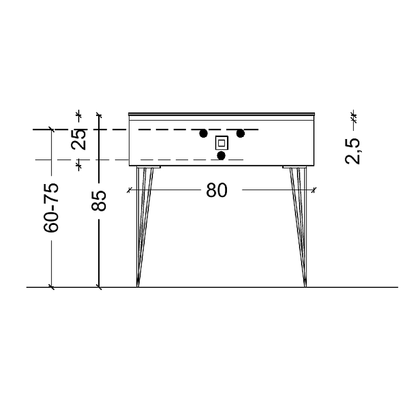 Тумба под раковину Armadi Art Lucido 80 коричневый 770-080-BB - 3