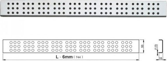 Решетка AlcaPlast Cube 750L глянцевая CUBE-750L - 1
