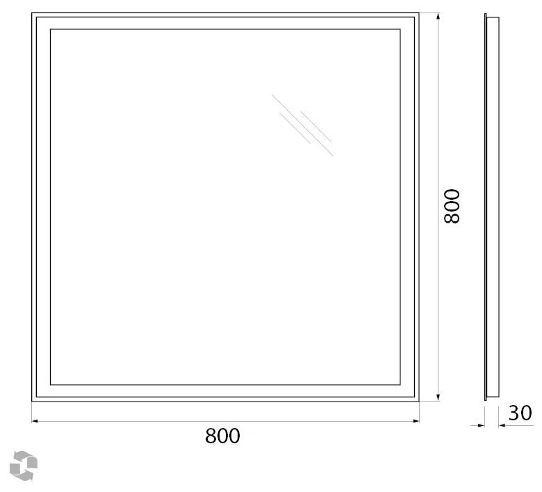 Комплект мебели BelBagno Marino-Cer 90 белый матовый - 12
