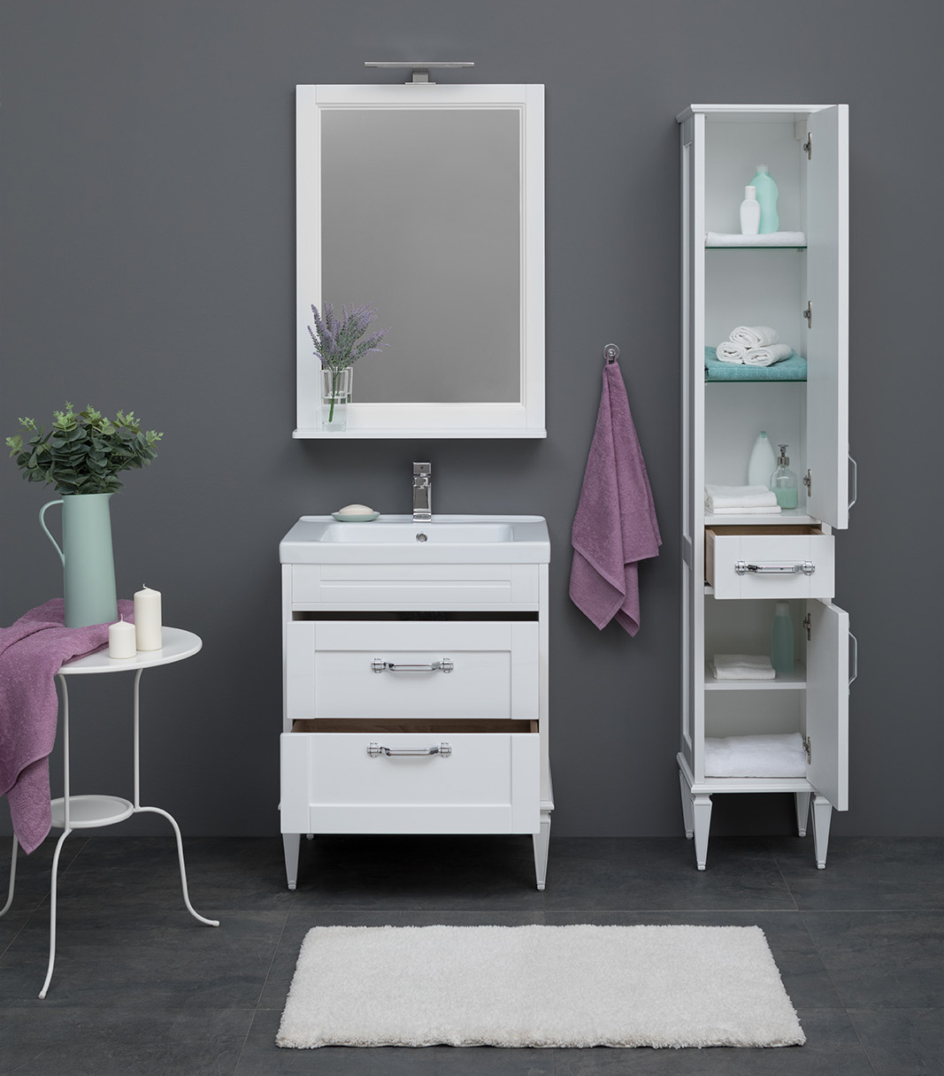 Шкаф-пенал Aquanet Денвер 36 R, белый глянец 199214 - 4