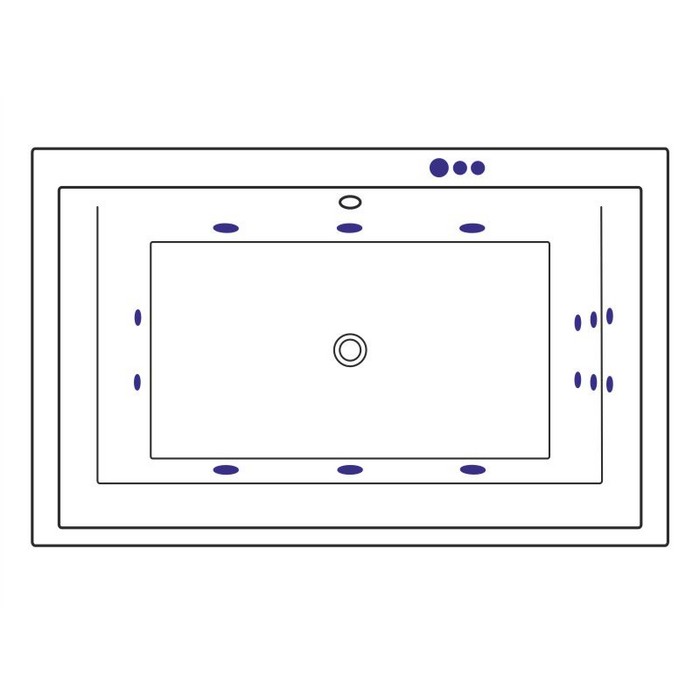 Ванна акриловая Excellent Crown Lux Smart 190х120 с гидромассажем белый - хром WAEX.CRO19.SMART.CR - 6