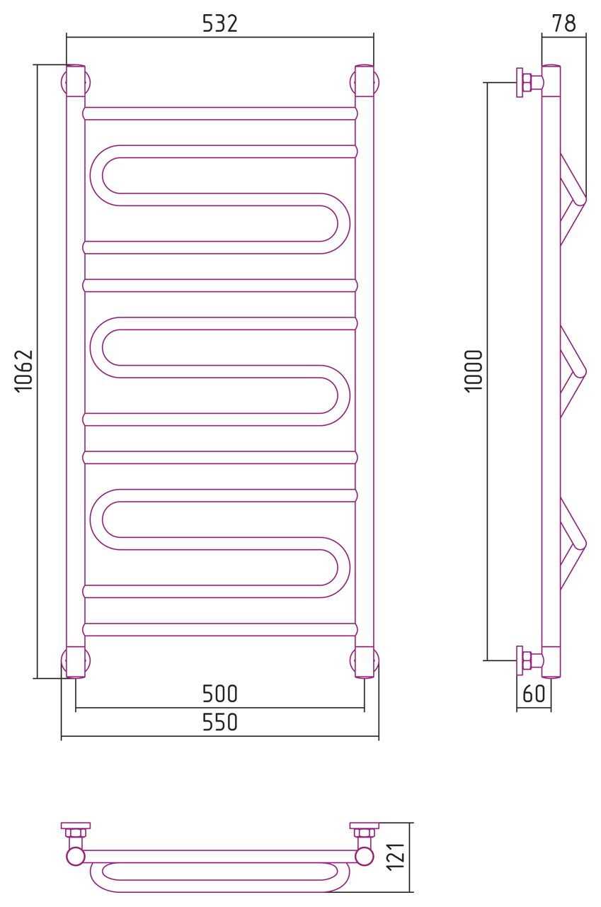 Полотенцесушитель водяной ДР 