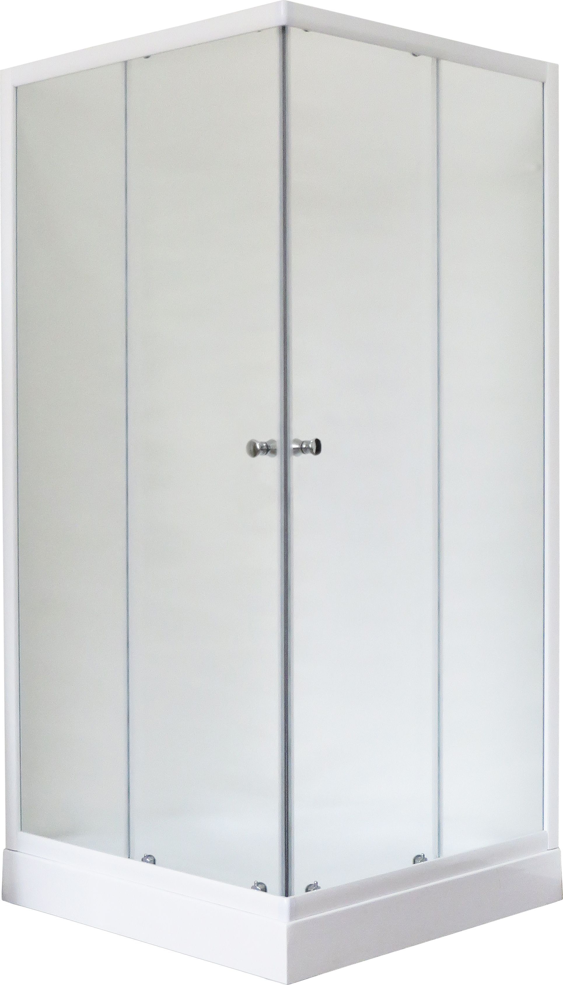 Душевой уголок Royal Bath HP 90x90 с поддоном профиль белый стекло матовое RB90HP-C - 2