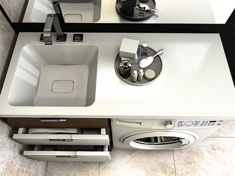 Раковина над стиральной машиной Stella Polar Kamilla 110 левая белый 4627173210041 - 2