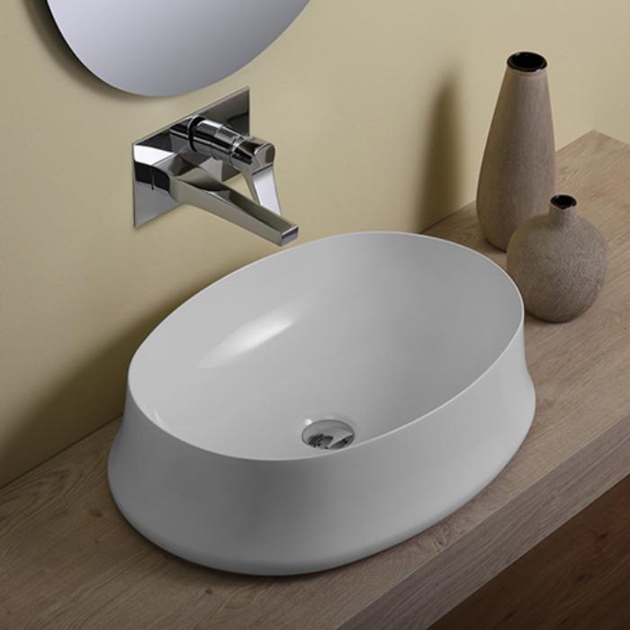 SIMAS Sharp раковина накладная,  60х42см, без отв. под смеситель и перелива, цвет: белый SH04bi*0 - 0