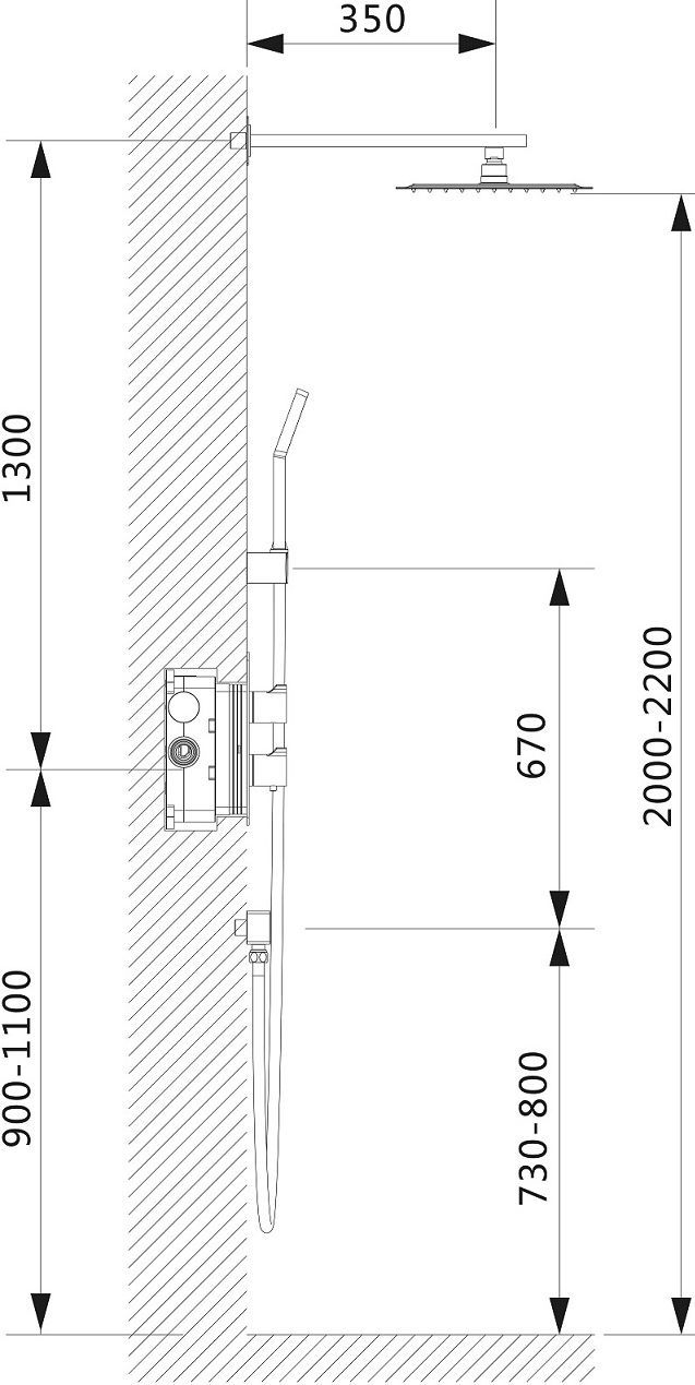 Душевая система встроенная с термостатом Timo Petruma SX-5059/00SM хром - 4