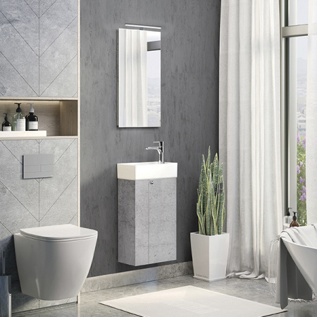 Зеркало Comforty Асти 40 светлый бетон 00-00013528 - 1