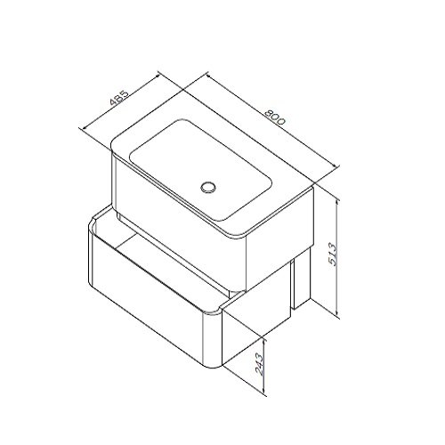 Тумба под раковину Am.pm Sensation 80 см  M30FHX0802TF - 3