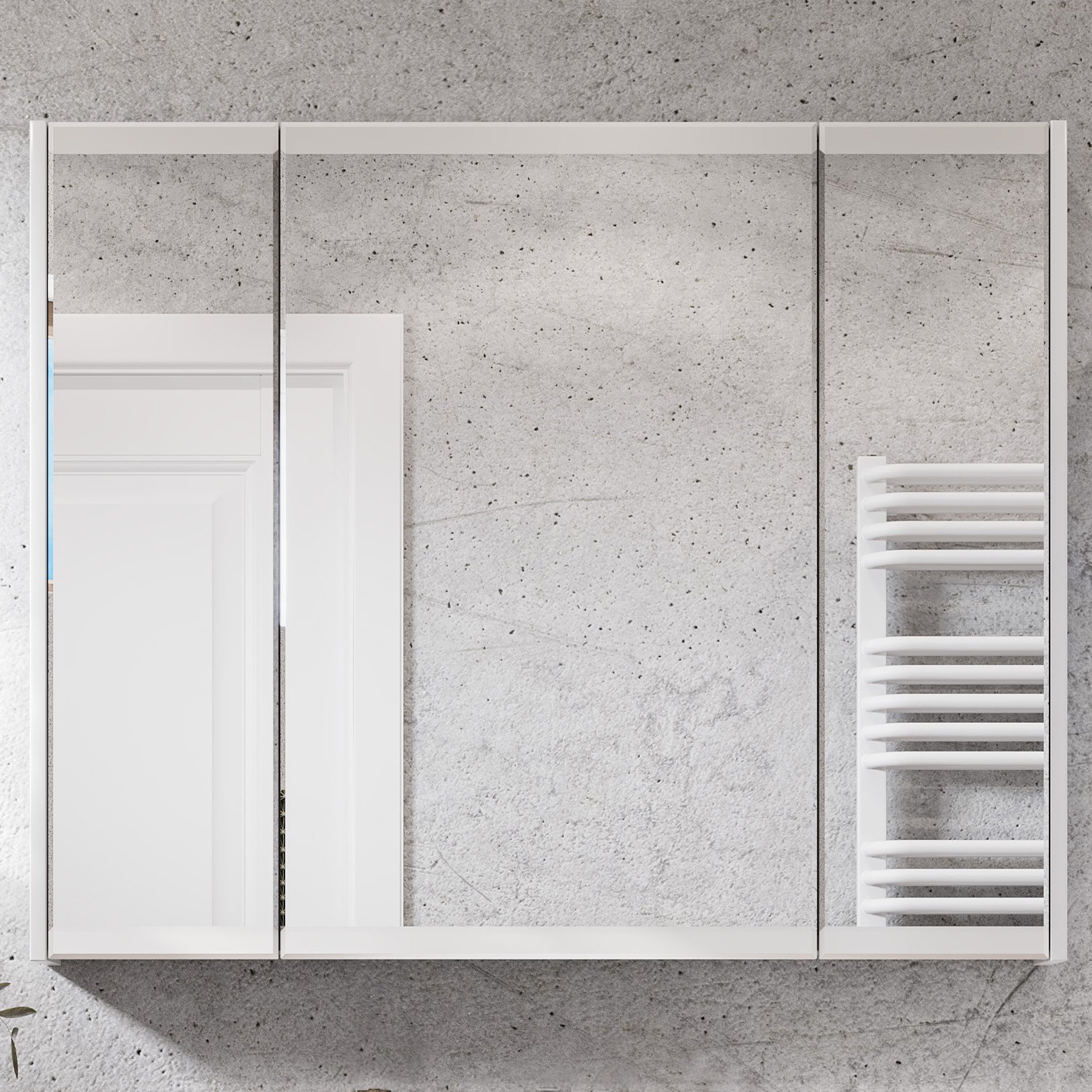 Зеркало-шкаф Aquaton Нортон 100 белый глянец 1A249302NT010 - 3