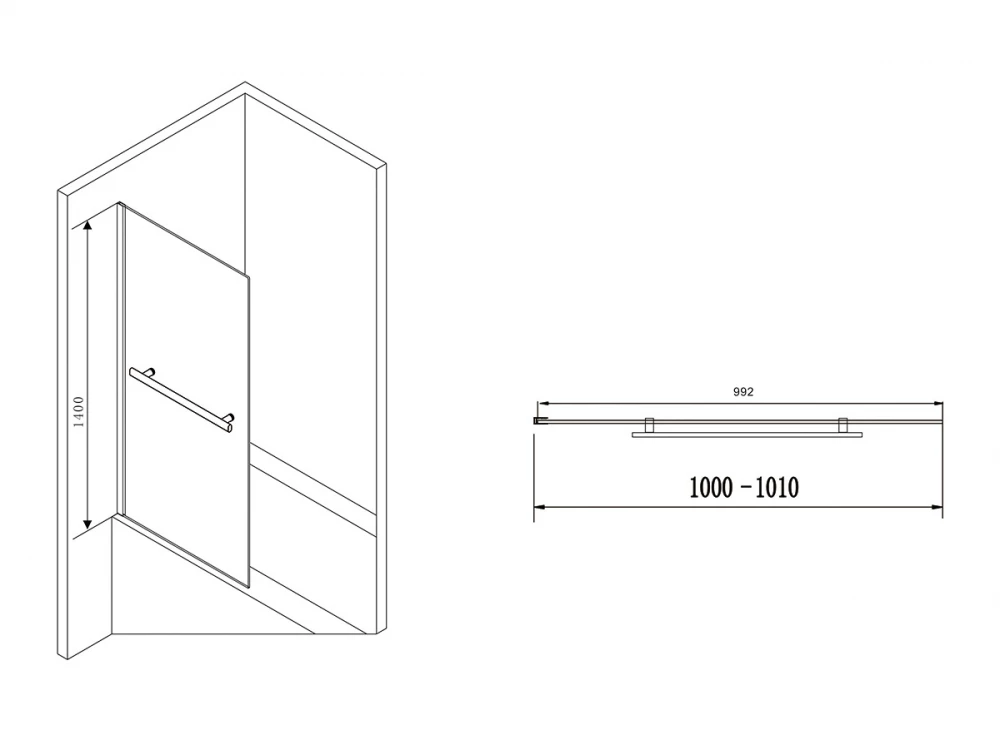 Шторка на ванну Abber Immer Offen  AG70100B - 1