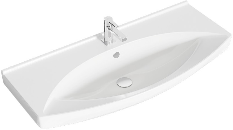 Тумба с раковиной Misty Орхидея 105 бежевая глянцевая СО000006696 - 1