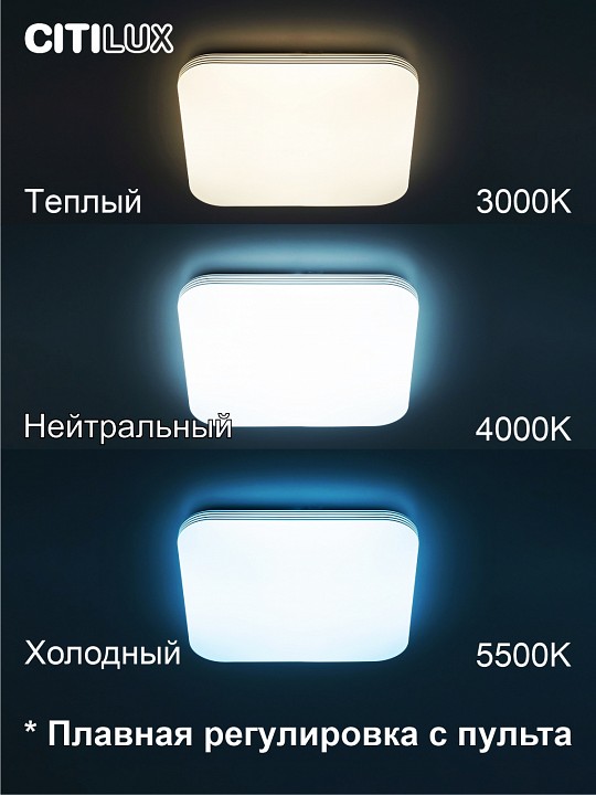 Потолочный светодиодный светильник Citilux Симпла CL714K480G - 2