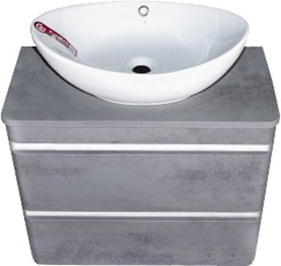 Тумба для комплекта Style Line Атлантика 80 Люкс Plus, подвесная, бетон темный СС-00002283 - 2