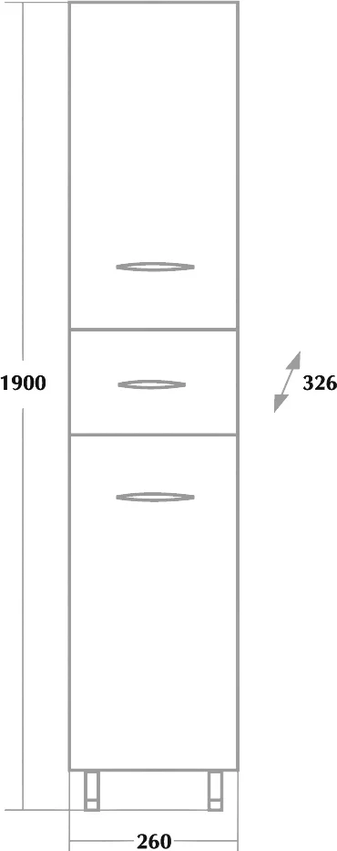 Шкаф-пенал Onika Модерн 26 белый  402605 - 3