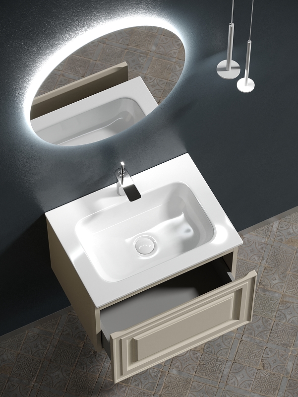 Тумба под раковину Sancos Very 60 бежевая VR60CE - 2