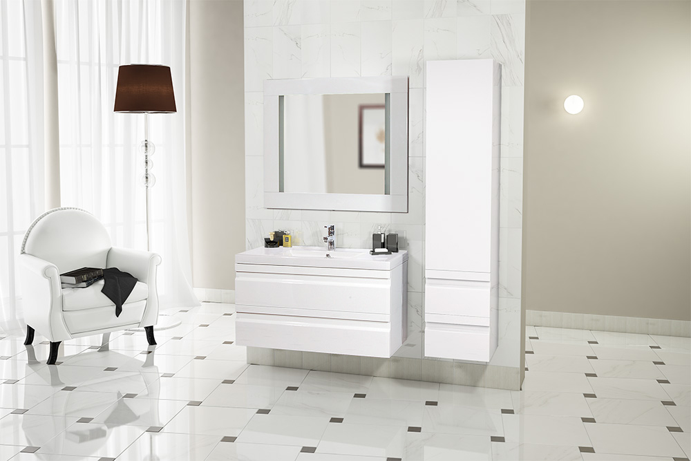 Шкаф-пенал SanVit Тема 35 R белый глянец ptemaR - 3