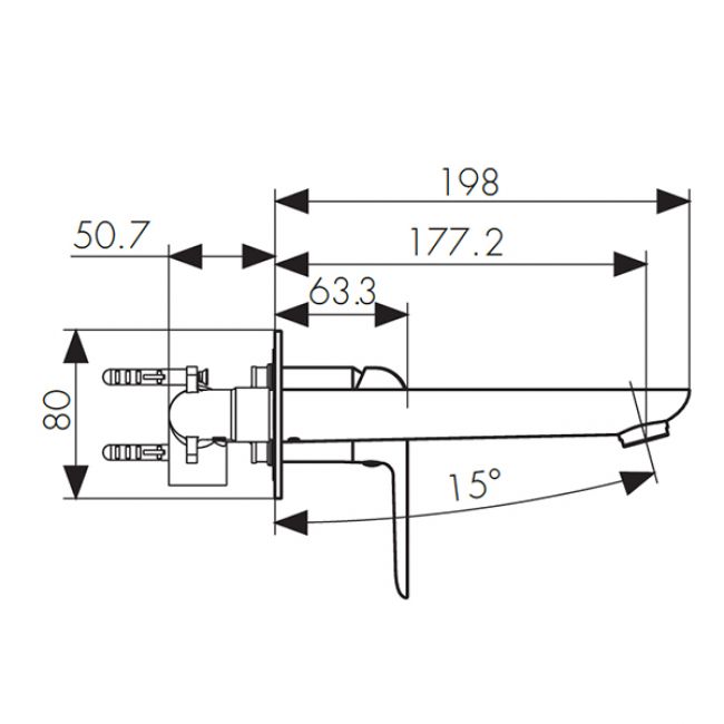 Смеситель Kaiser Glory 69311 С ВНУТРЕННЕЙ ЧАСТЬЮ, для раковины - 1