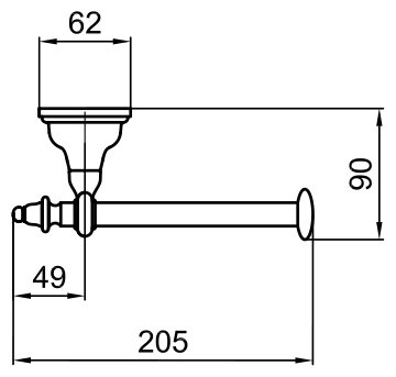 Держатель туалетной бумаги Webert Ottocento  AM500801065 - 2