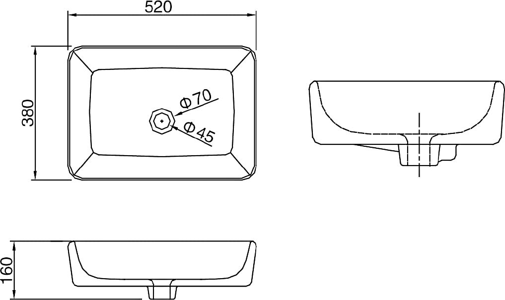 Раковина на столешницу  SSWW CL 3153 белая CL3153 - 1