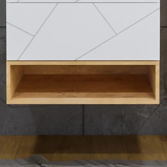 Ниша для тумбы Бриклаер Кристалл 70 дуб бунратти  4627125415890 - 0