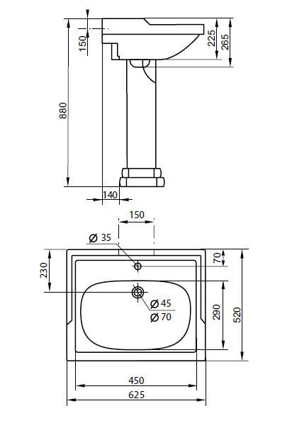 Пьедестал Cezares Laredo  CZR-434-T - 2