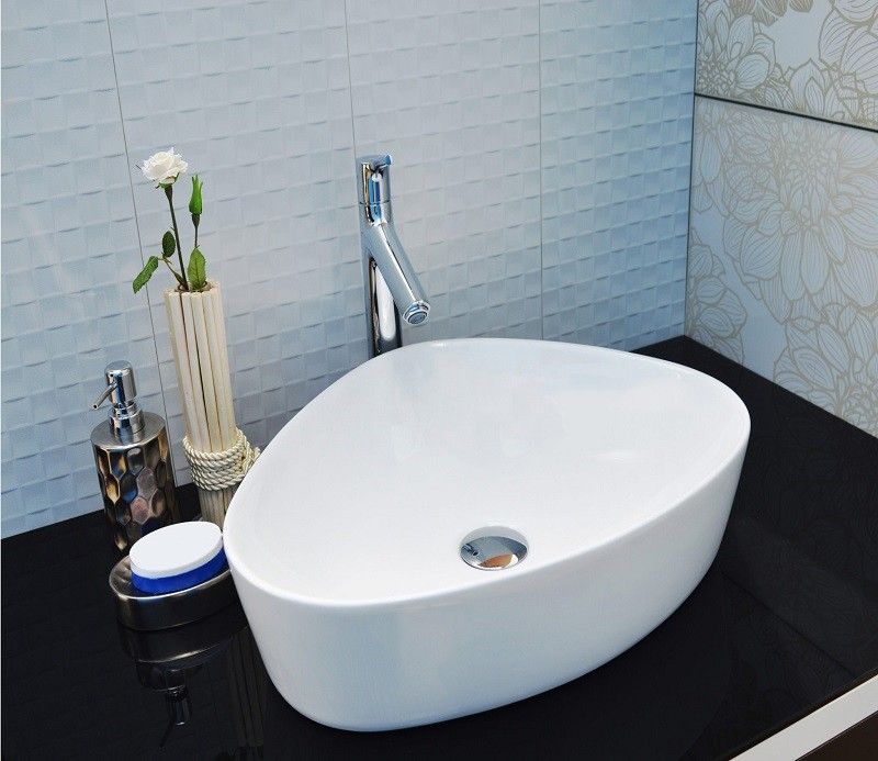 Раковина накладная Ceramalux N 50 белый  9386 - 7