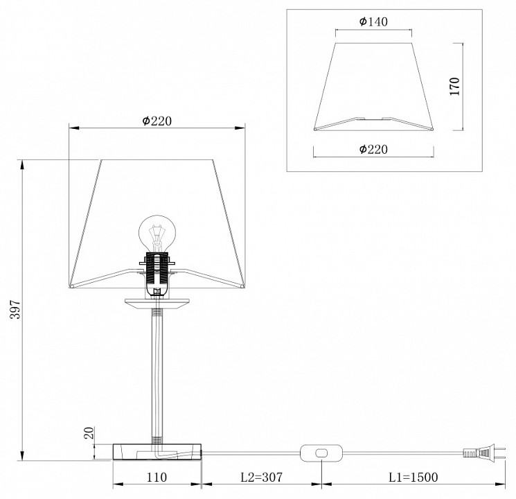 Настольная лампа Freya Forte FR1006TL-01N - 4