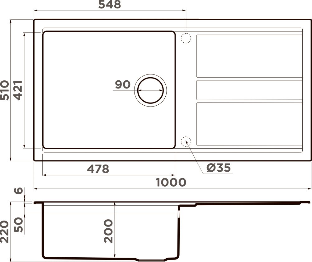 Мойка кухонная Omoikiri Kitagawa 100 leningrad grey 4993788 - 2