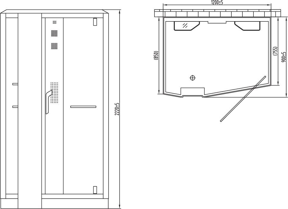Душевая кабина Orans SR-89105LS белая, с баней - 7