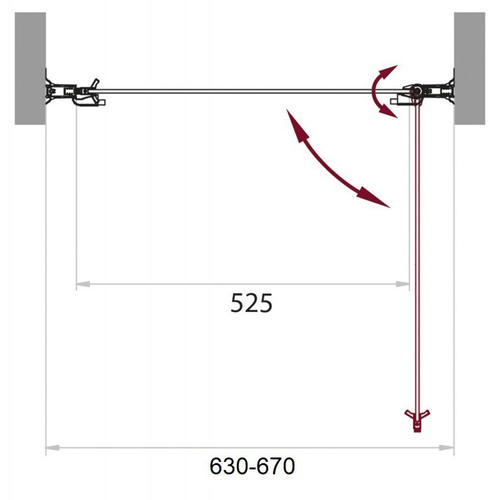 Душевая дверь BelBagno Sela 65 хром  SELA-B-1-65-P-Cr - 2
