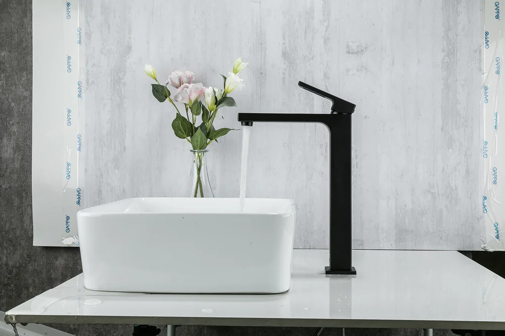 Смеситель для раковины Gappo черный матовый G1017-62 - 1