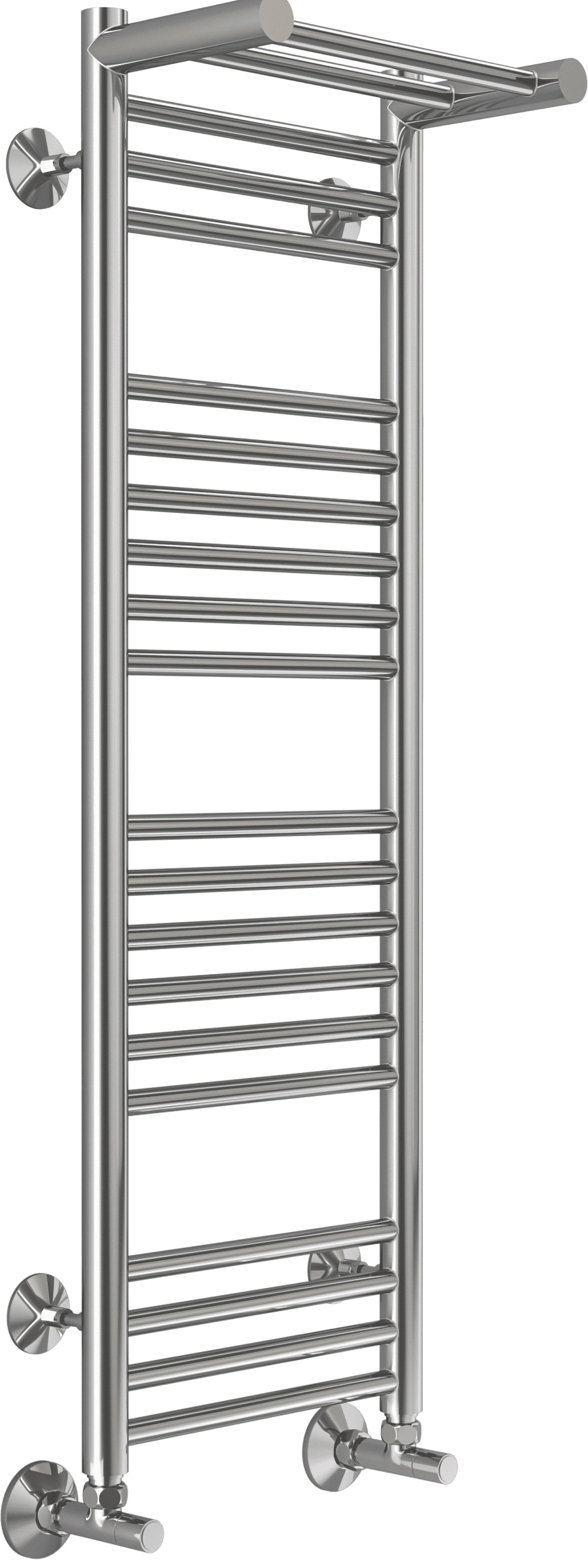 Водяной полотенцесушитель Terminus Аврора П20 300х1000 c полкой Хром 4670078529848 - 1